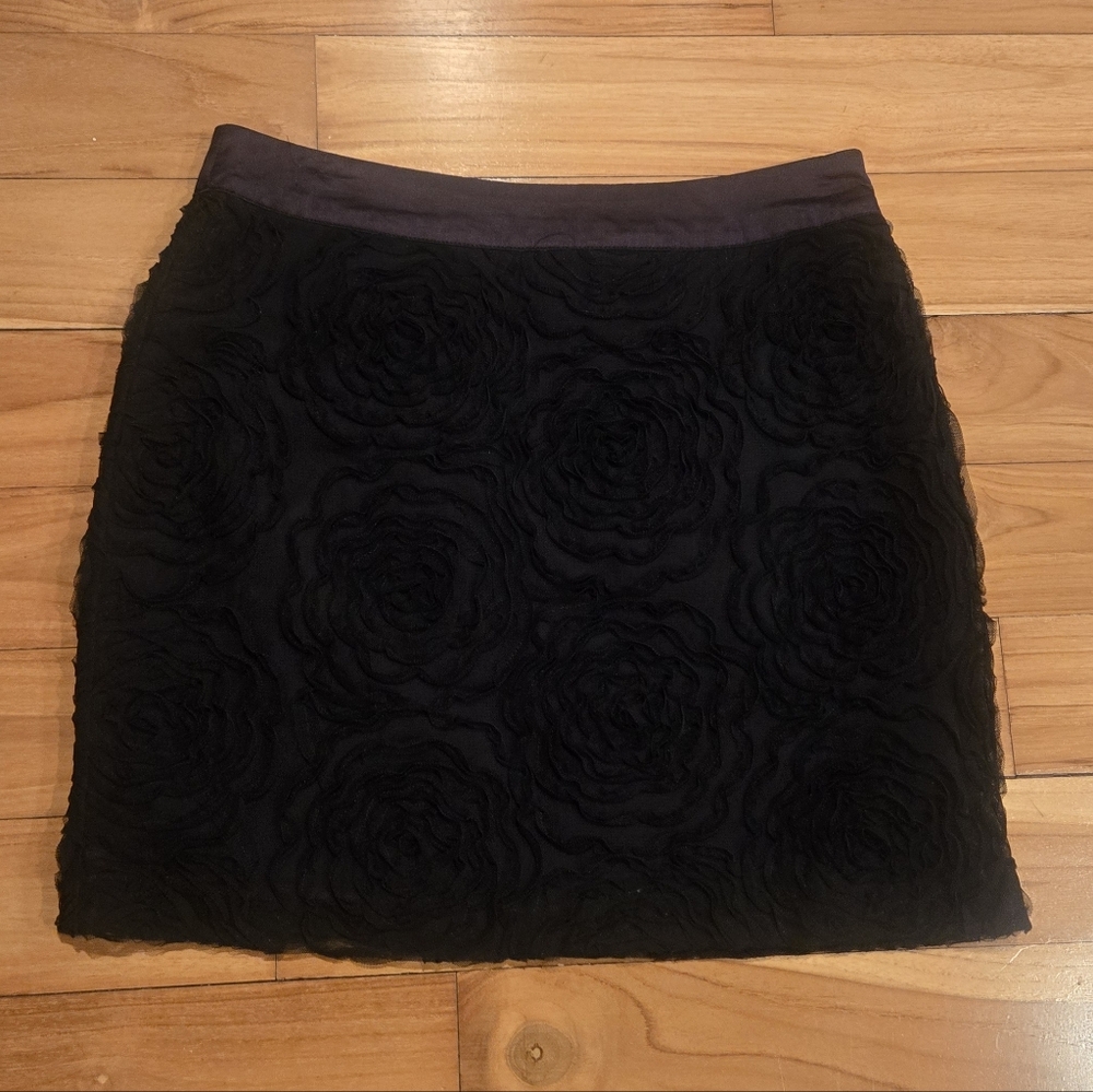 Forever 21 Black Floral Mini Skirt